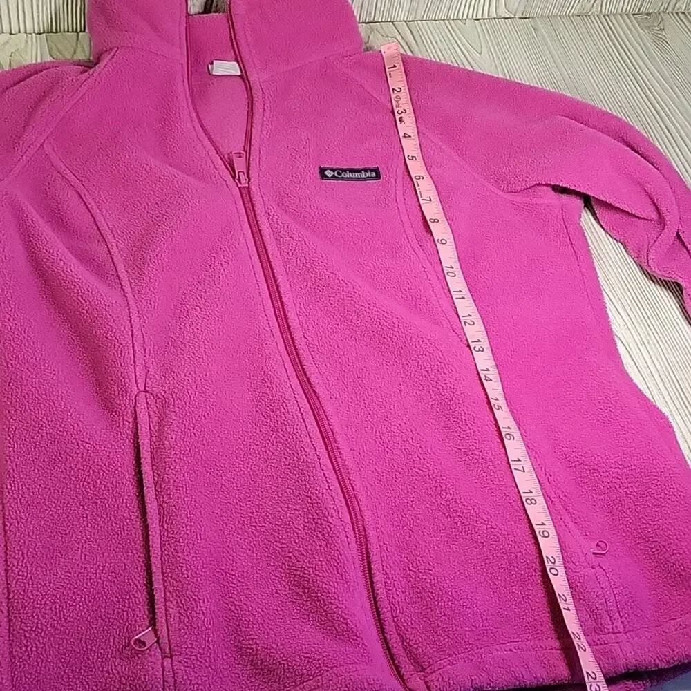 Columbia Benton Springs Full Zip Pink Fleece Jacket Womens Size Medium - Picture 7 of 10